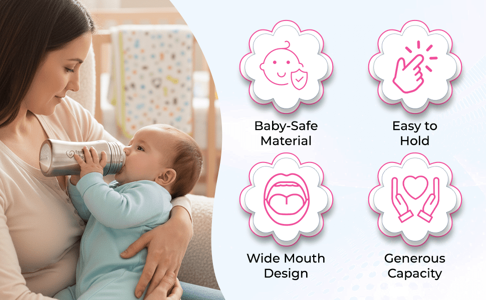 Stylo Stainless Steel feeding bottle