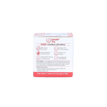 Flexo Peristaltic Silicone Nipple 15 Pieces Tin Pack