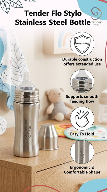 Stylo Stainless Steel feeding bottle