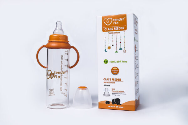 Borosilicate glass feeding bottle