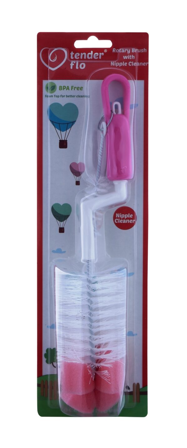 Rotary Bottle Brush with Nipple Cleaner