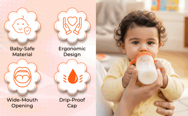 Borosilicate glass feeding bottle